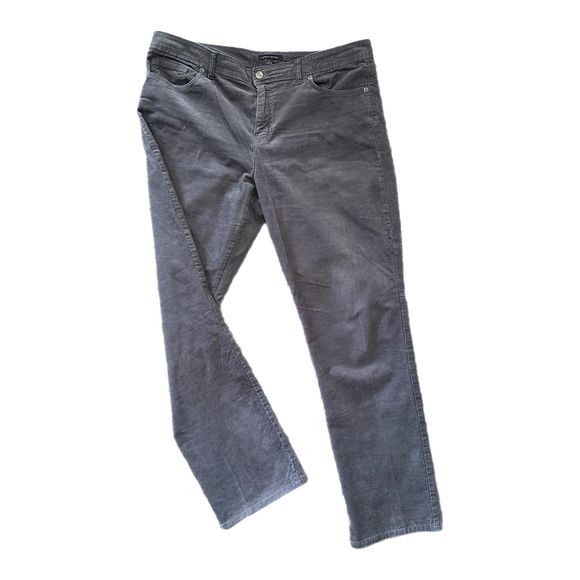 Tommy Hilfiger Women's Gray Corduroy Pants, Size 16, Pre-owned - Picture 2 of 5